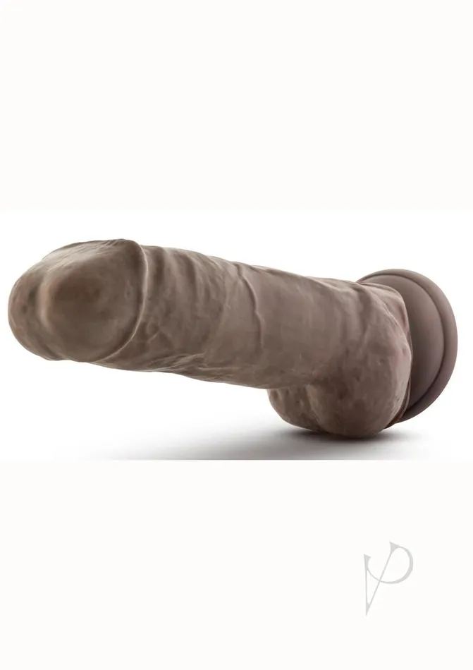 Au Naturel Female Sex Toys Au Naturel Big Boy Dildo with Balls 10in Chocolate