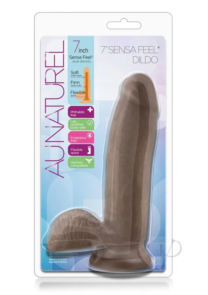 Au Naturel Sensa Feel Dildo 7in Chocolate Au Naturel Dildos
