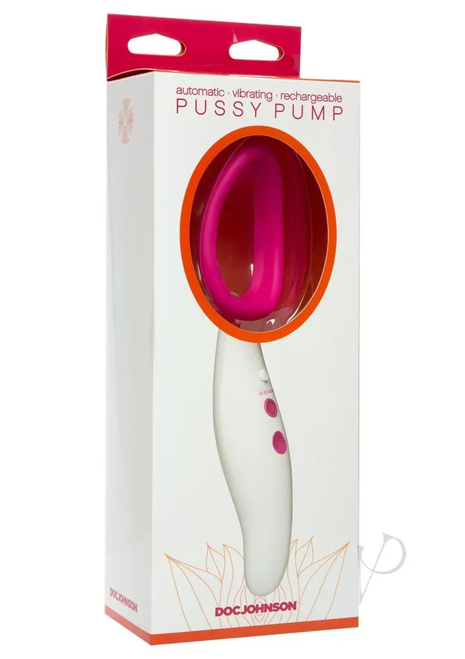 Automatic Vibrating Rechargeable Silicone Pussy Pump WhitePink Doc Johnson Female Sex Toys Automatic Vibrating Rechargeable Silicone Pussy Pump WhitePink Doc Johnson Female Sex Toys