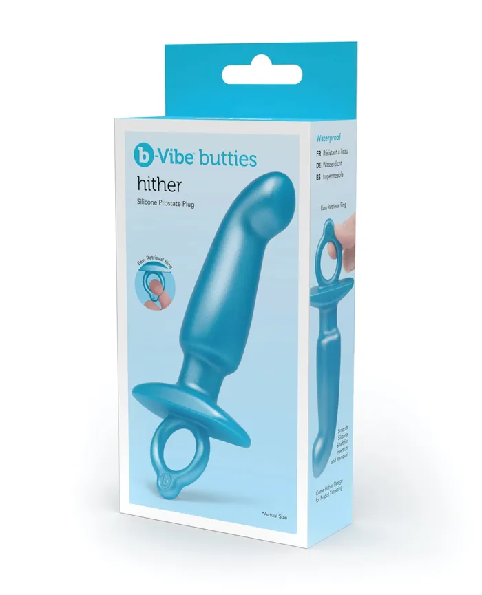 BVibe Hither Silicone Plug Blue B Vibe Anal