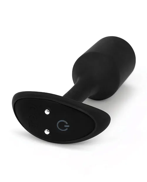 BVibe Vibrating Snug Plug 2 Rechargeable Silicone Anal Plug Black B Vibe Anal