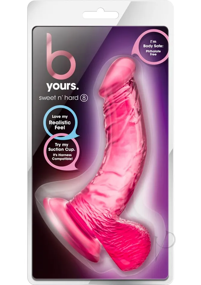 B Yours Dildos B Yours Sweet N Hard 8 Dildo with Balls 65in Pink