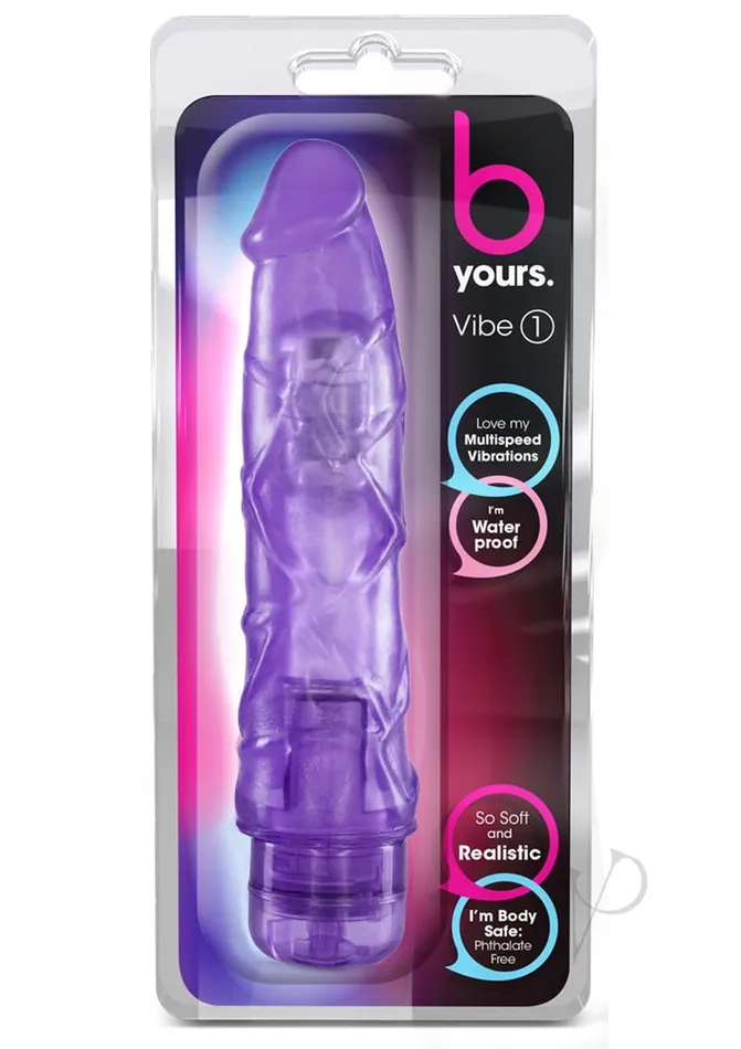 B Yours Vibe 1 Vibrating Dildo 9in Purple B Yours Vibrators