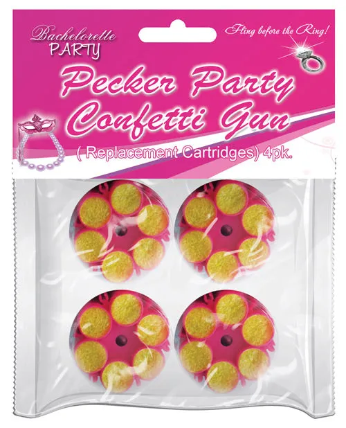 Bachelorette Party Pecker Party Confietti Gun Refills 4 Each Per Pack Bachelorette Enhancers