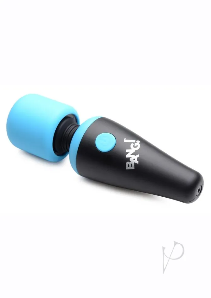 Bang Female Sex Toys Bang 10X Vibrating Mini Rechargeable Silicone Wand Massager Blue