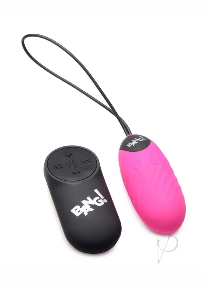 Bang Female Sex Toys Bang 28X Swirl Rechargeable Silicone Egg with Remote Control Pink