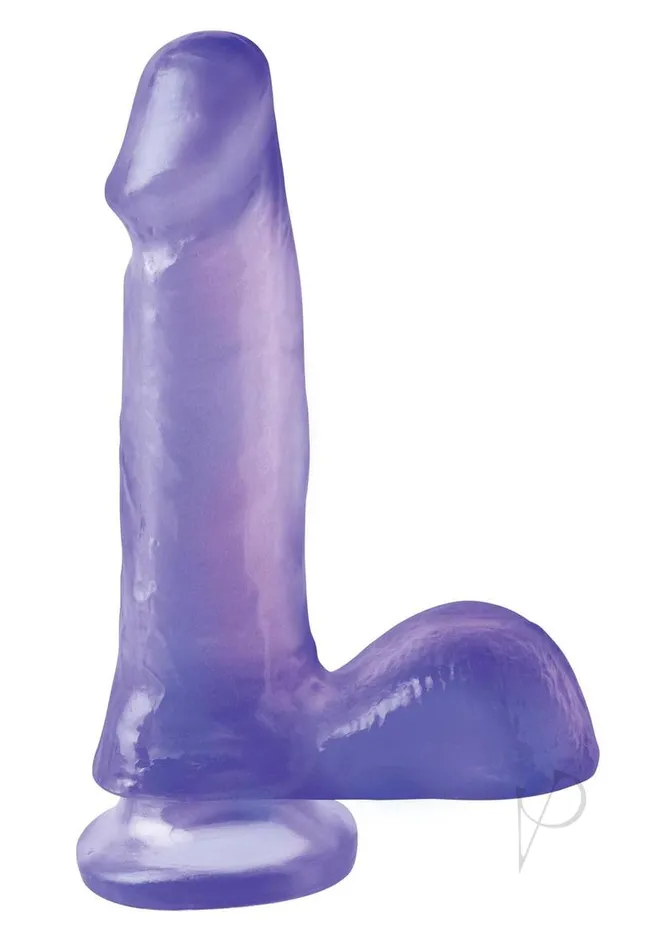 Basix Rubber Works Dildos Basix Dong with Suction Cup 6in Purple
