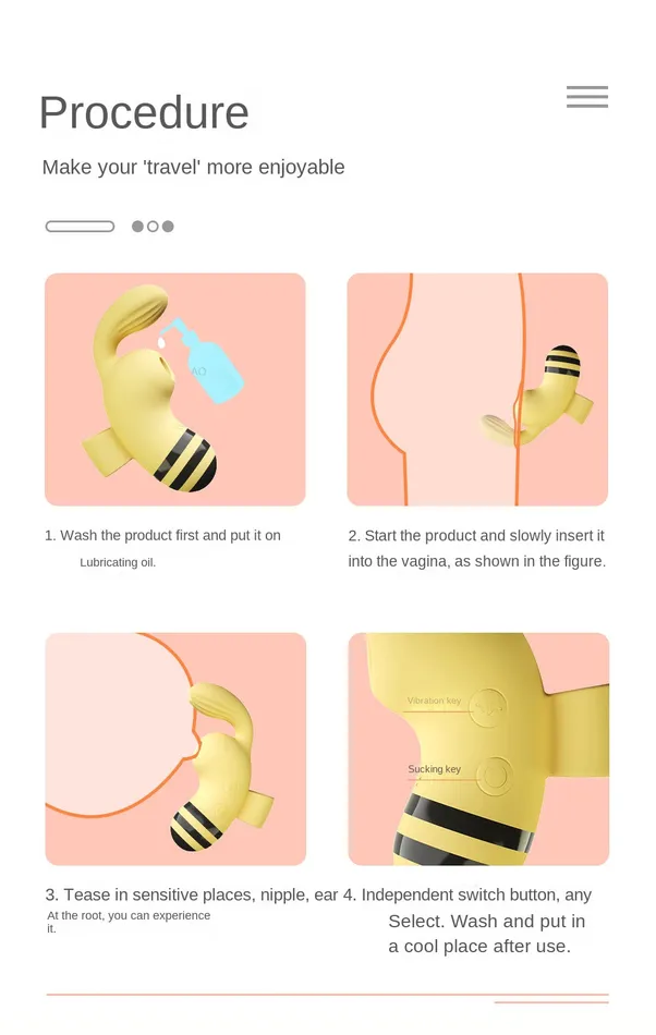 Bee Clitoral Suction Finger Vibrator Wild Night Fantasies Female Sex Toys