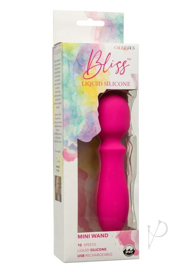 Bliss Liquid Silicone Rechargeable Mini Wand Pink Bliss By Cal Exotics Female Sex Toys Bliss Liquid Silicone Rechargeable Mini Wand Pink Bliss By Cal Exotics Female Sex Toys