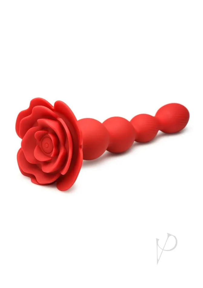 Bloomgasm Rose Twirl Rechargeable Silicone Rotating Anal Beads Red Bloomgasm Anal