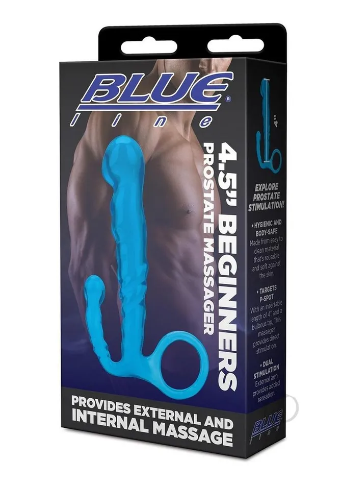 Blue Line Beginners Prostate Massager 45in Blue Blue Line Cand B Gear Anal Blue Line Beginners Prostate Massager 45in Blue Blue Line Cand B Gear Anal