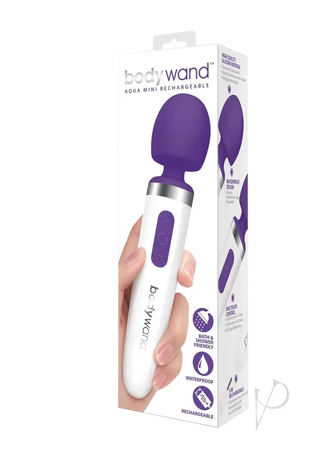 Bodywand Bodywand Aqua Rechargeable Silicone Wand Massager Purple Vibrators Bodywand Bodywand Aqua Rechargeable Silicone Wand Massager Purple Vibrators