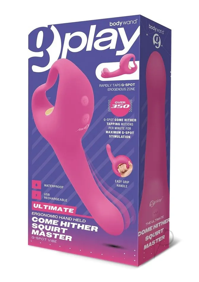 Bodywand GPlay Ultimate Ergonomic Rechargeable Silcone Come Hither Squirt Trainer with Clitoral Stimulator Pink Bodywand Female Sex Toys Bodywand GPlay Ultimate Ergonomic Rechargeable Silcone Come Hither Squirt Trainer with Clitoral Stimulator Pink Bodywand Female Sex Toys