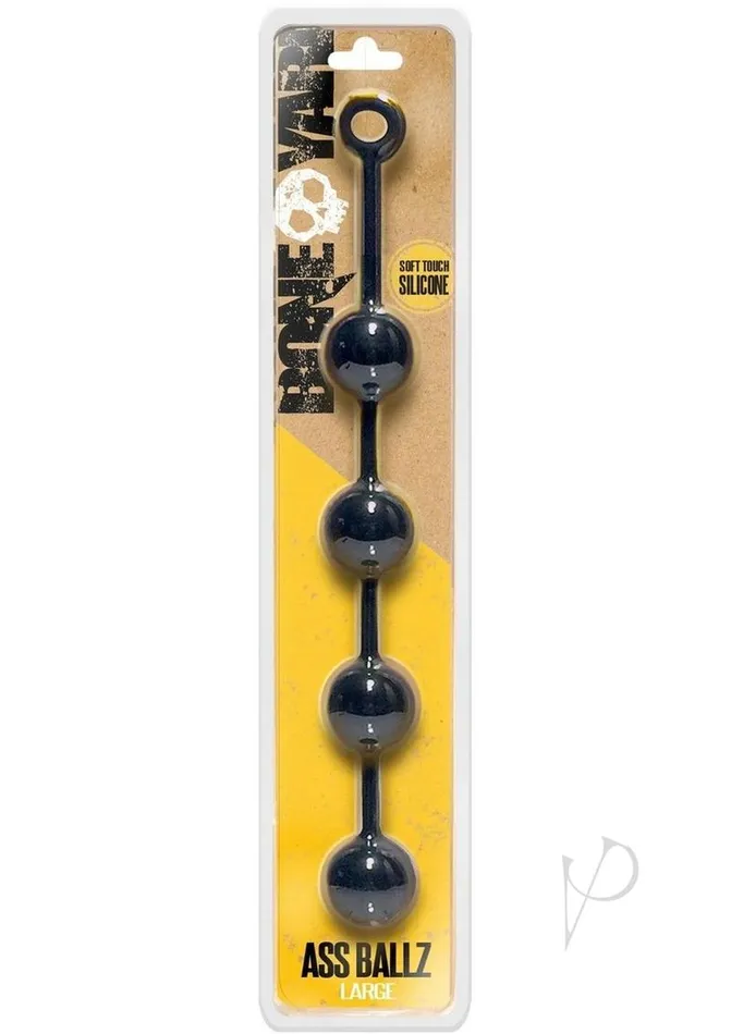 Boneyard Anal Boneyard Ass Ballz Silicone Anal Beads Large Black