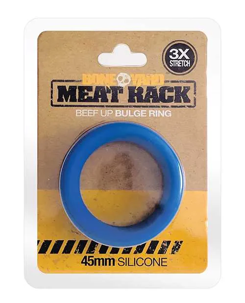 Boneyard Meat Rack Beef Up Bulge Ring 3X Silicone Cock Ring Blue Boneyard Male Sex Toys