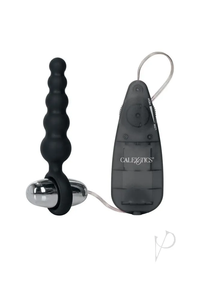 Booty Call Anal Booty Call Booty Shaker Silicone Vibrating Butt Plug with Wired Remote Control Black