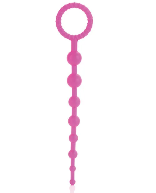 Booty Call X10 Silicone Anal Beads Pink Booty Call Male Sex Toys