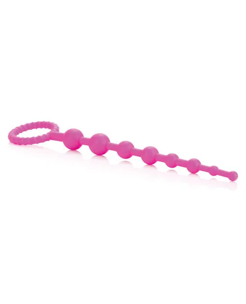Booty Call X10 Silicone Anal Beads Pink Booty Call Male Sex Toys