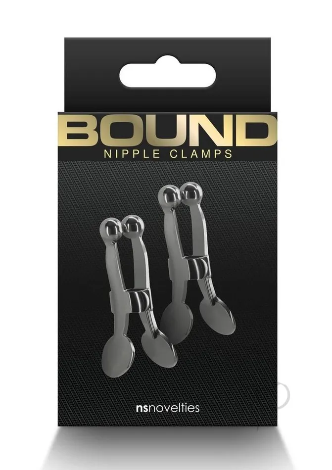 Bound Nipple Clamps C1 Gunmetal Gray Bound Nipple Clitoral Toys