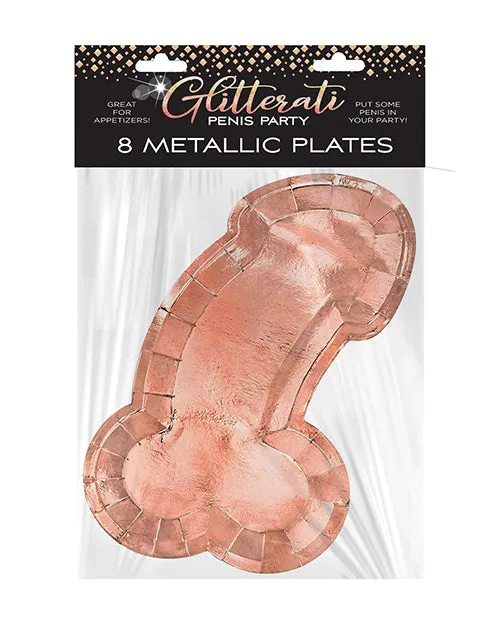 Candyprints Party Male Sex Toys Glitterati Penis Plates 10in 8 per Pack Rose Gold Candyprints Party Male Sex Toys Glitterati Penis Plates 10in 8 per Pack Rose Gold