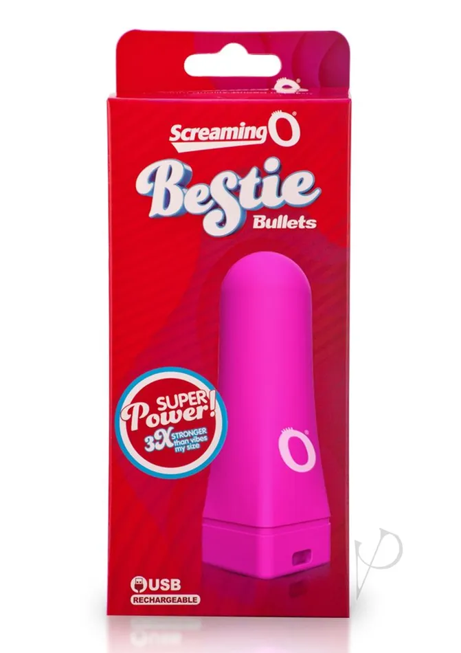 Charged Vibrators Bestie Bullet USB Rechargeable Waterproof Pink