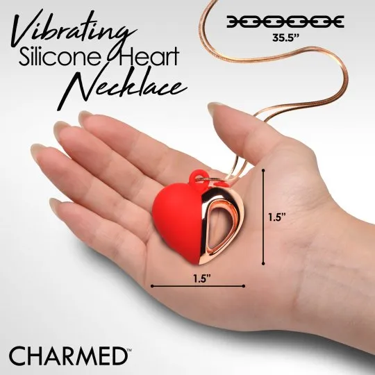 Charmed Female Sex Toys 10X Vibrating Silicone Heart Necklace