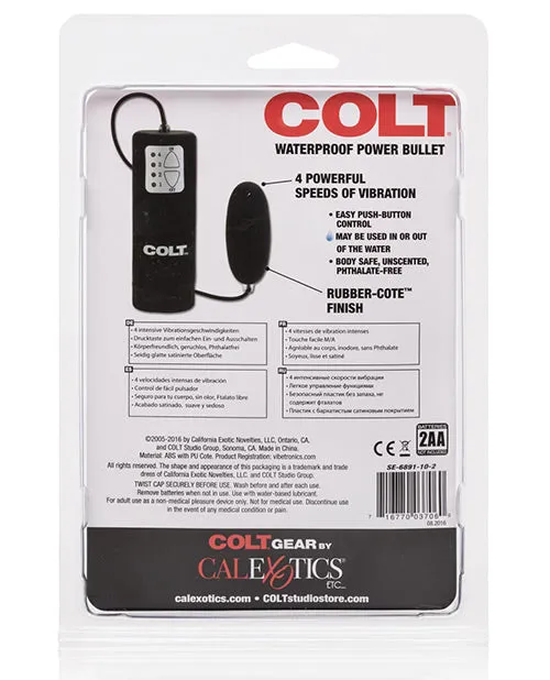 Colt Female Sex Toys COLT Power Bullet with Wired Remote Control Black Colt Female Sex Toys COLT Power Bullet with Wired Remote Control Black