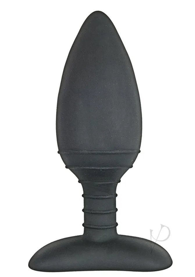Commander Anal Commander Beginners Silicone Rechargeable Vibrating Warming Butt Plug Black