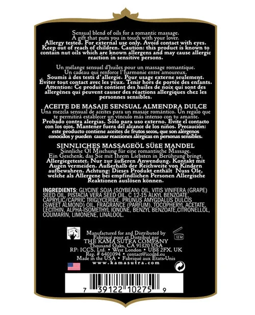 Couples Aromatics Massage Oil Kama Sutra Aromatic Massage Oil Sweet Almond 2oz