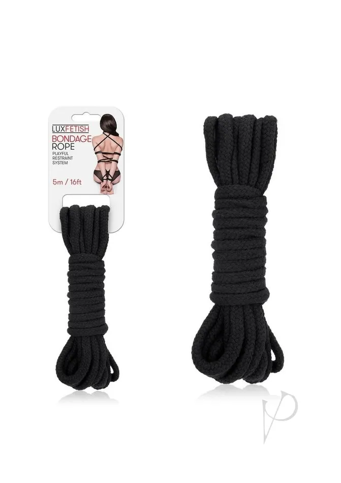 Couples Lux Fetish Lux Fetish Bondage Rope 5m Black Couples Lux Fetish Lux Fetish Bondage Rope 5m Black