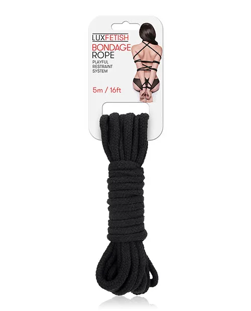 Couples Lux Fetish Lux Fetish Bondage Rope 5m Black Couples Lux Fetish Lux Fetish Bondage Rope 5m Black