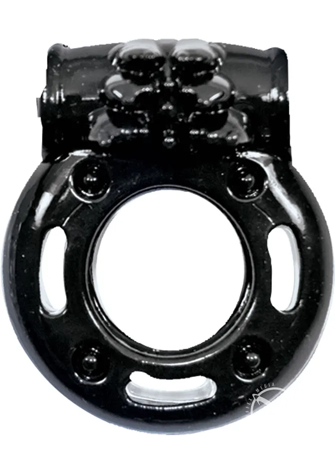Couples Macho MachO Stallions Vibrating Cock Ring Black