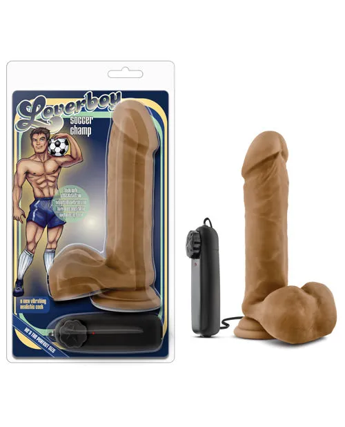 Coverboy Soccer Champ Vibrating Dildo with Balls and Wired Remote Control 8in Caramel Coverboy Female Sex Toys Coverboy Soccer Champ Vibrating Dildo with Balls and Wired Remote Control 8in Caramel Coverboy Female Sex Toys