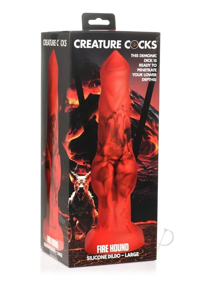 Creature Cocks Creature Cocks Fire Hound Silicone Dildo Large RedBlack Dildos Creature Cocks Creature Cocks Fire Hound Silicone Dildo Large RedBlack Dildos