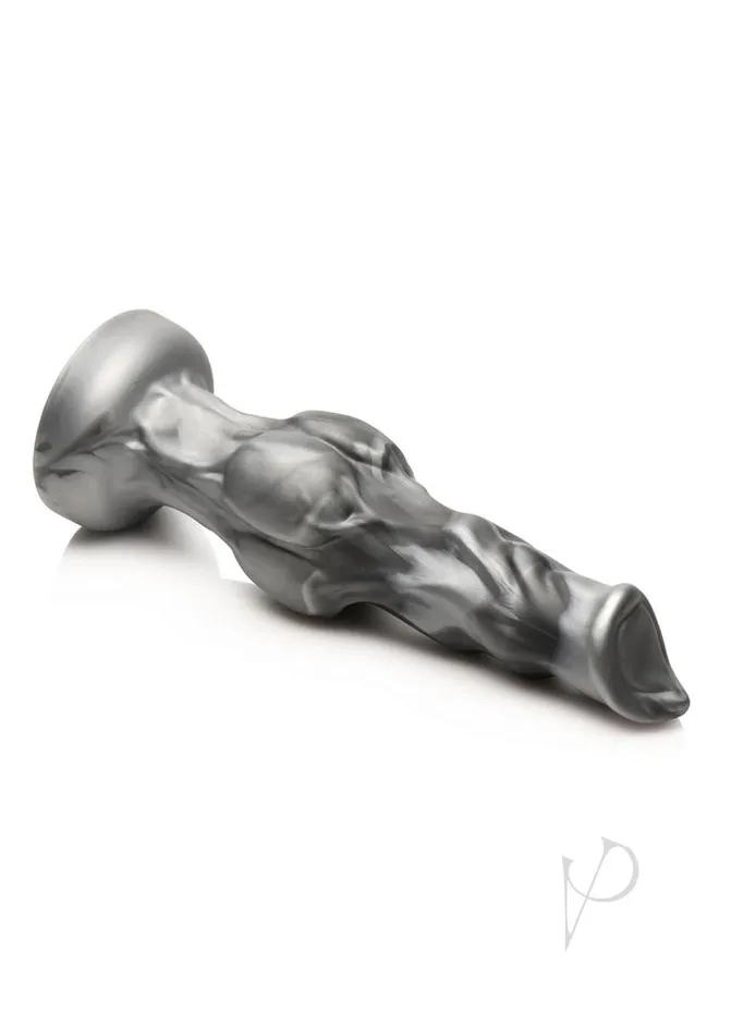 Creature Cocks Dildos Night Prowler Silicone Dildo Large SilverBlack