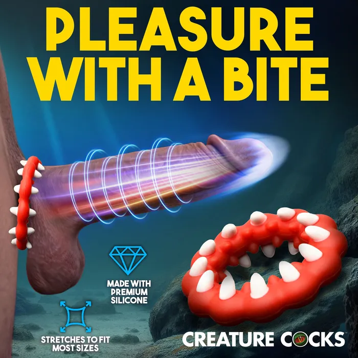 Creature Cocks Fangs Silicone Cock Ring Male Sex Toys