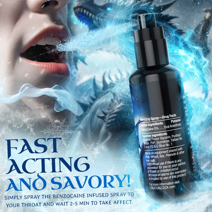 Creature Cocks Male Sex Toys Deep Throat Spearmint Numbing Spray