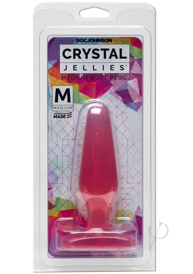 Crystal Jellies Butt Plug Medium Pink Crystal Jellies Anal