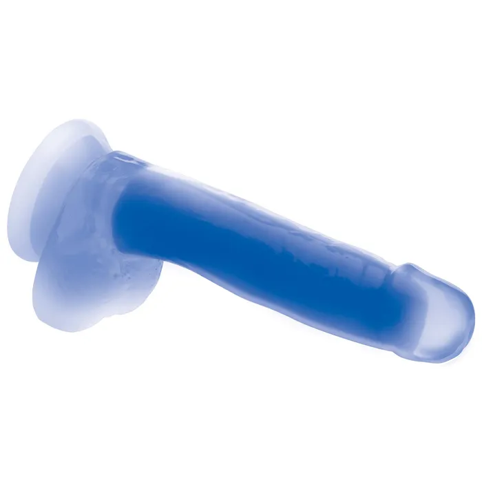 Dildos 7 Inch GlowintheDark Silicone Dildo with Balls Curve Toys
