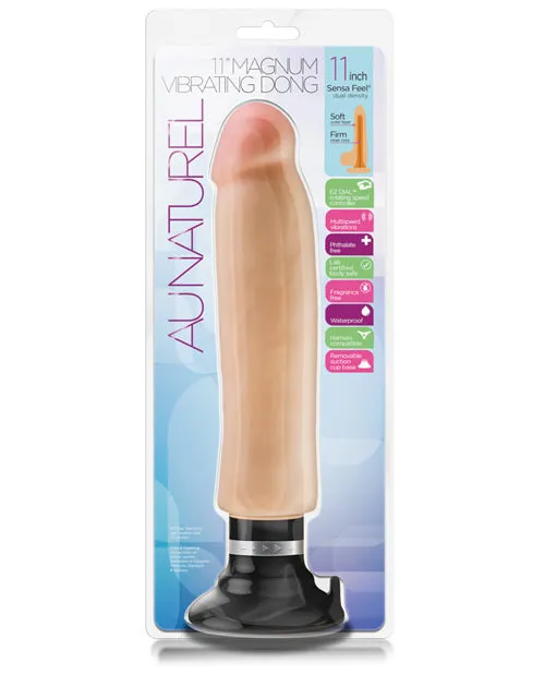 Dildos Au Naturel Au Naturel Sensa Feel Magnum Vibrating Dildo 11in Vanilla