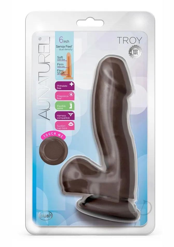 Dildos Au Naturel Au Naturel Troy Dildo 6in Chocolate