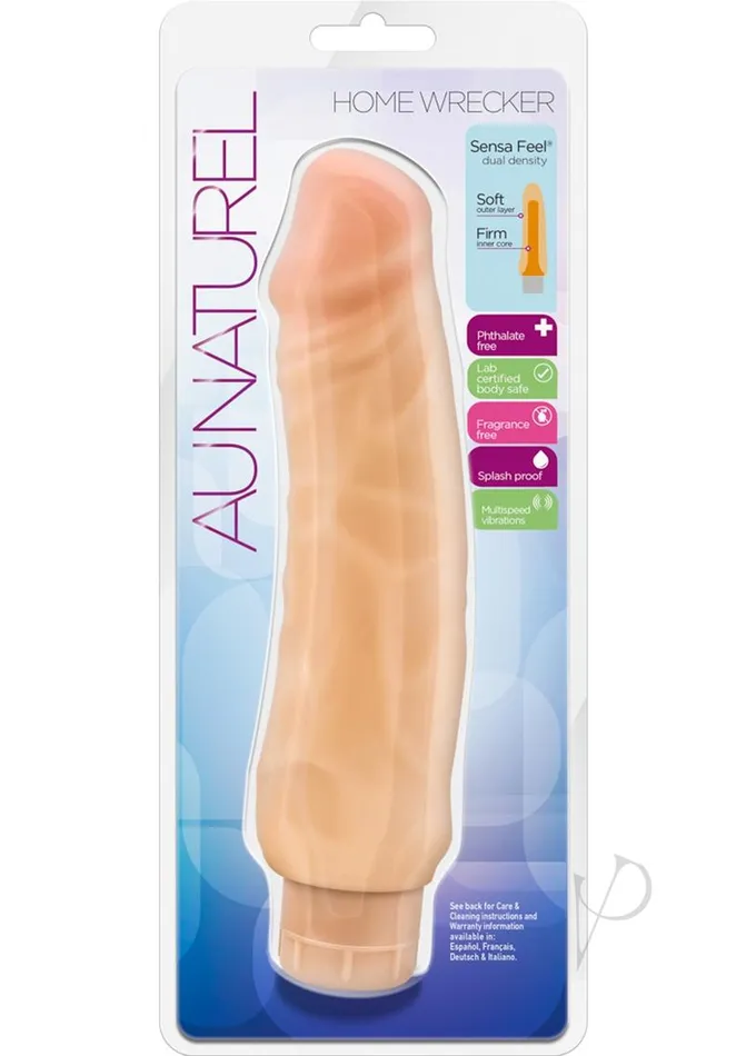Dildos Au Naturel Home Wrecker Vibrating Dildo 9in Vanilla Au Naturel