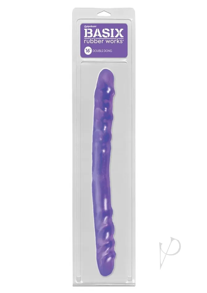 Dildos Basix Rubber Works Basix Rubber Works Double Dong 16in Purple