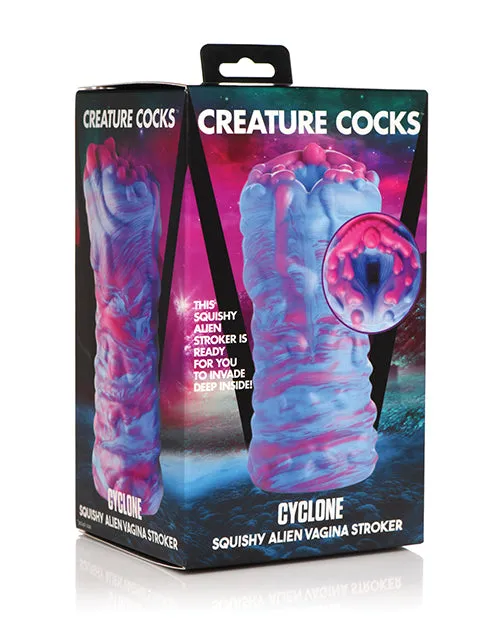 Dildos Creature Cocks Cyclone Silicone Squishy Alien Vagina Stroker PinkBlue Creature Cocks