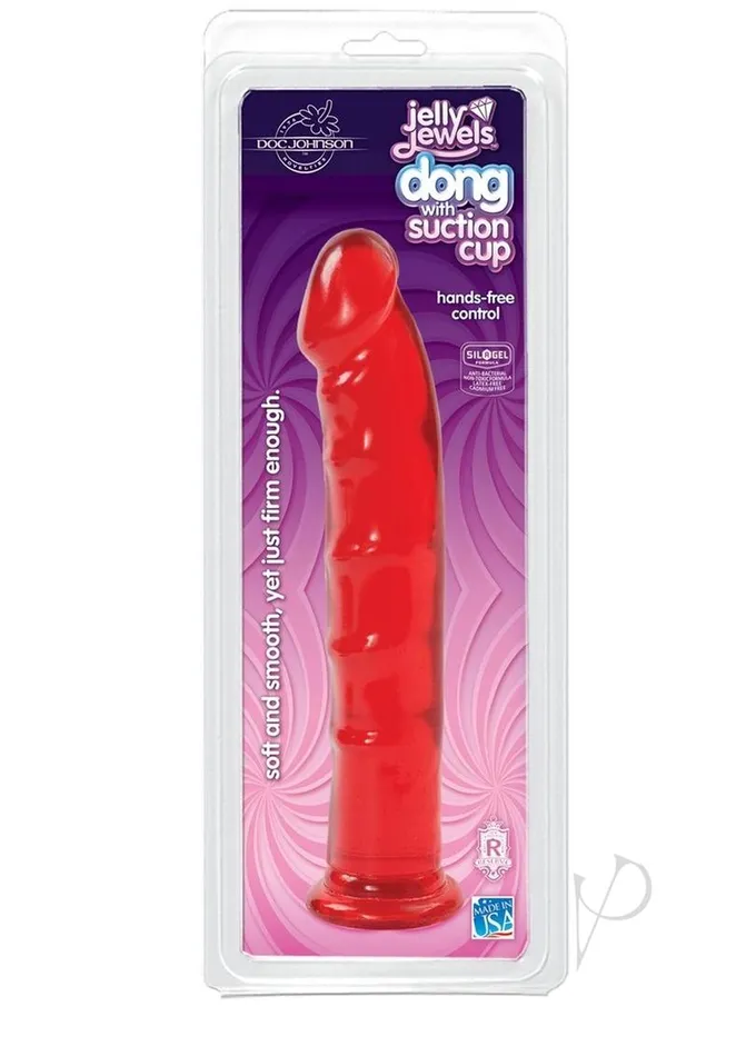Dildos Doc Johnson Jelly Jewels Dildo 8in Red