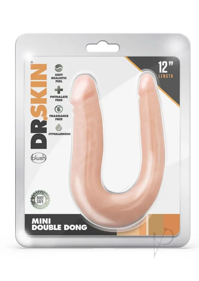 Dildos Dr Skin Dr Skin Silver Collection Mini Double Dong Vanilla
