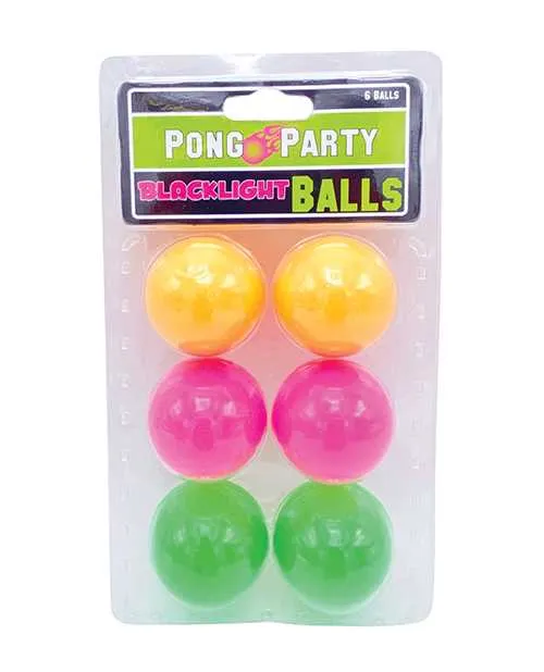 Dildos Island Dogs Black Light Pong Balls Asst Colors Pack of 6