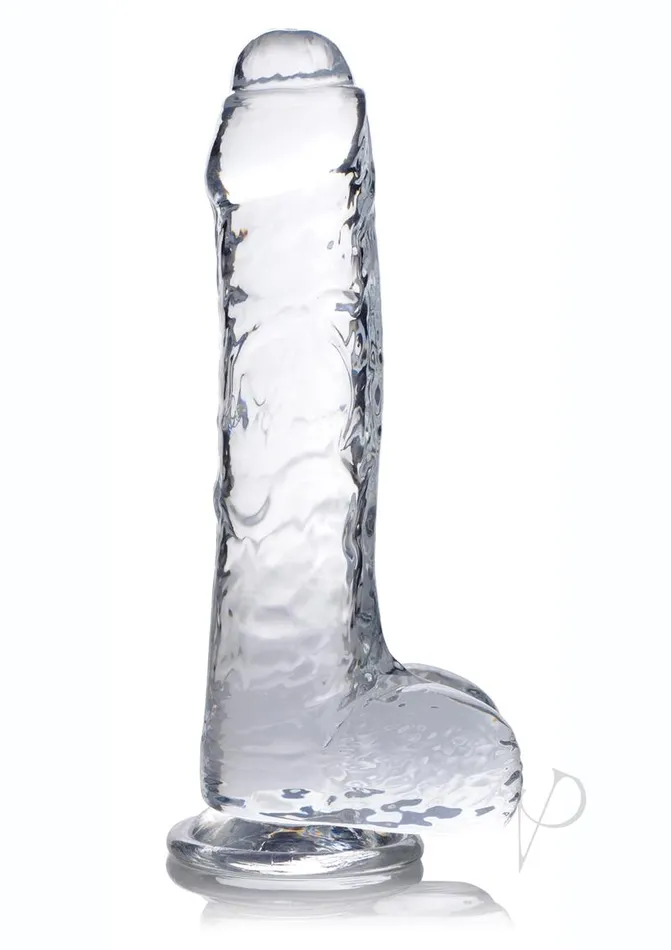 Dildos Jock CThru Slim Realistic Dong with Balls 8in Clear Jock