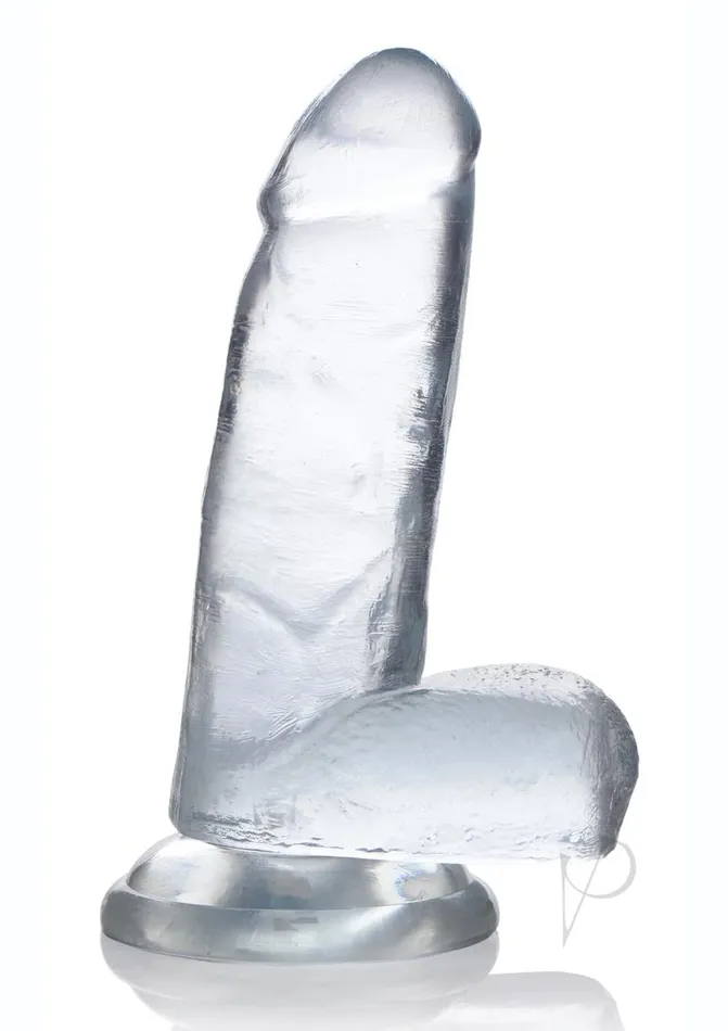 Dildos Jock Jock CThru Realistic Dong with Balls 6in Clear