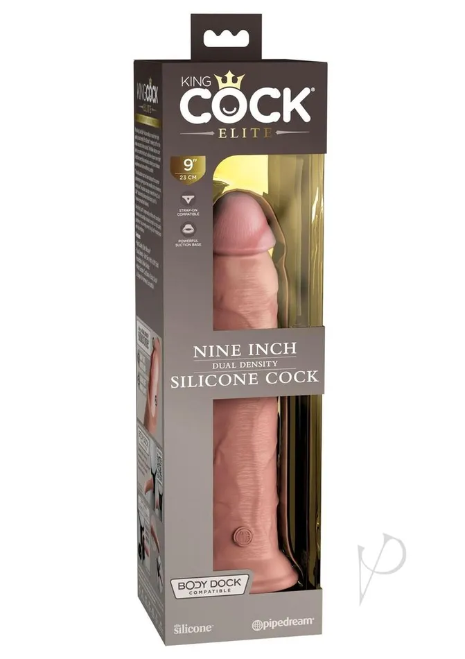 Dildos King Cock King Cock Elite Dual Density Silicone Dildo 9in Vanilla